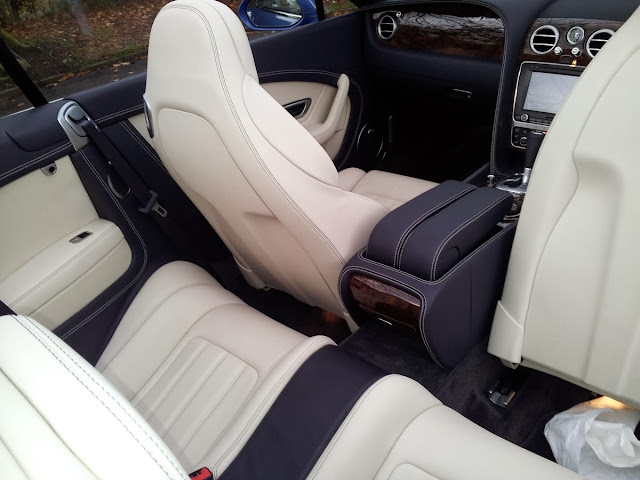 Bentley Continental GTC W12 convertible rear seats
