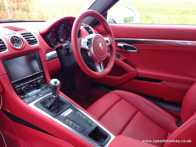 2013 Porsche Cayman in Carrera Red leather interior