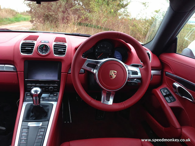 2013 Porsche Cayman in Carrera Red leather interior